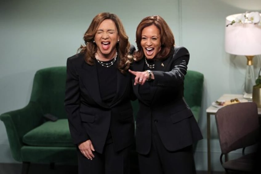 US Vice President and Democratic presidential candidate Kamala Harris (R) appeared on Satu