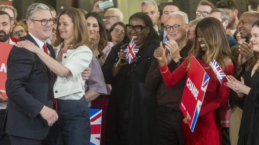 Labour leader Sir Keir Starmer and his wife Victoria