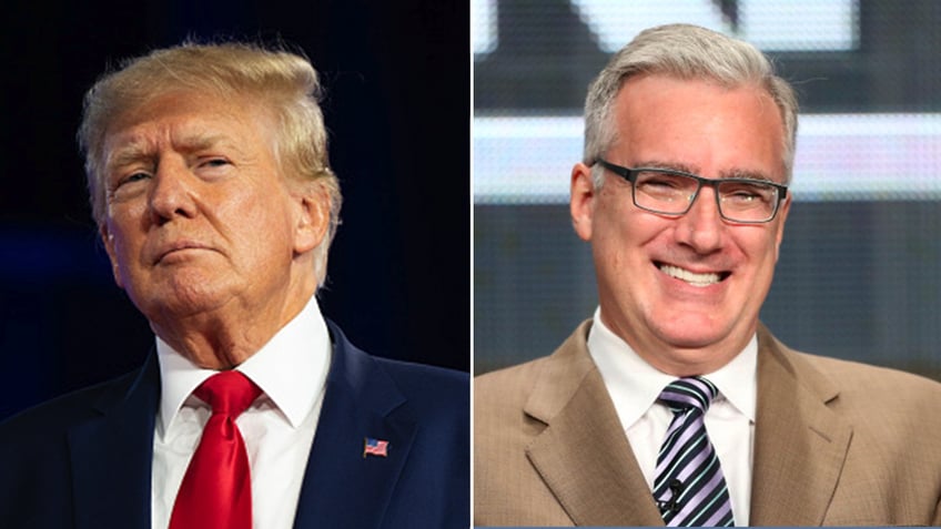 Donald Trump and Keith Olbermann split image