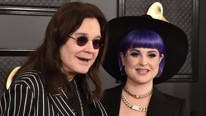 Ozzy Osbourne and Kelly Osbourne at the Grammys