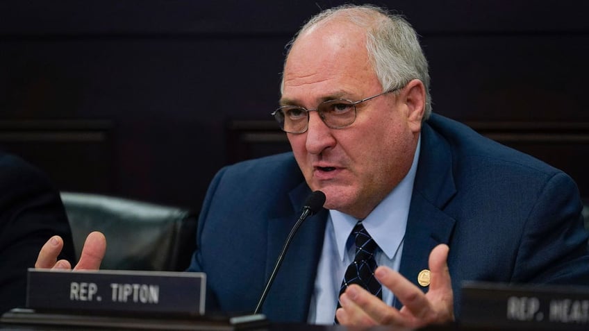 Republican Kentucky Rep. James Tipton speaks during a committee meeting