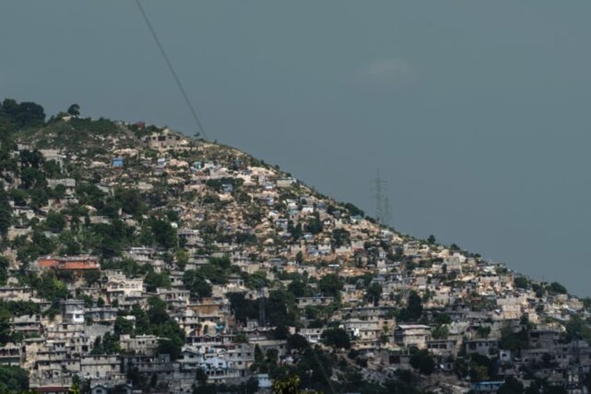 A shantytown is seen on a hillside in Port-Au-Prince on June 13, 2024