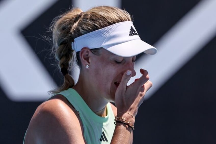 Former Australian Open champion Angelique Kerber lost her first Grand Slam match since giving birth