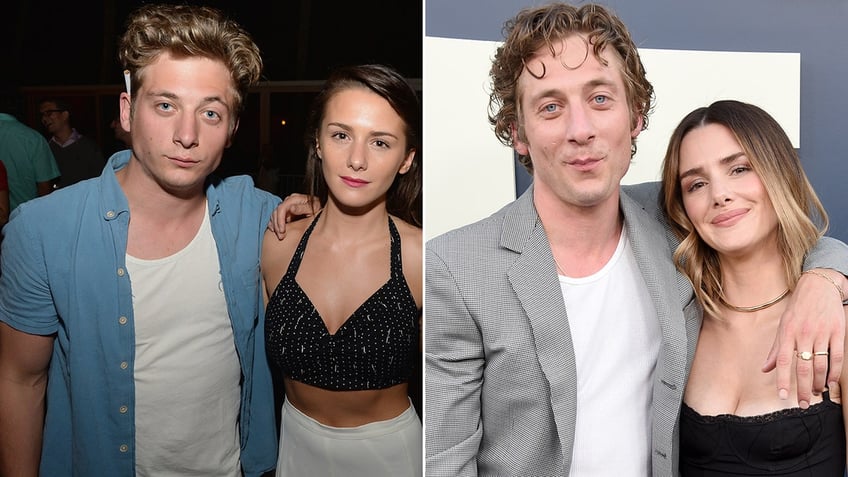Jeremy Allen White and Addison then and now