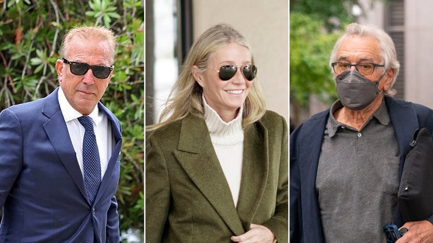 Kevin Costner, Gwyneth Paltrow, Robert De Niro side by side