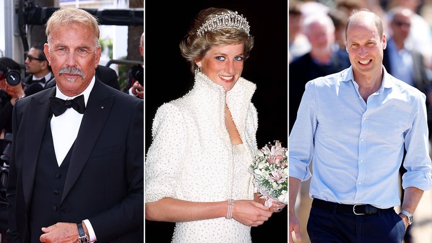 Kevin Costner split with Princess Diana and Prince William
