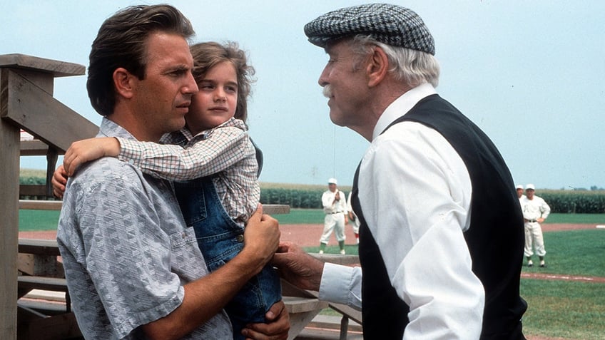 A screenshot of Kevin Costner in "Field of Dreams"