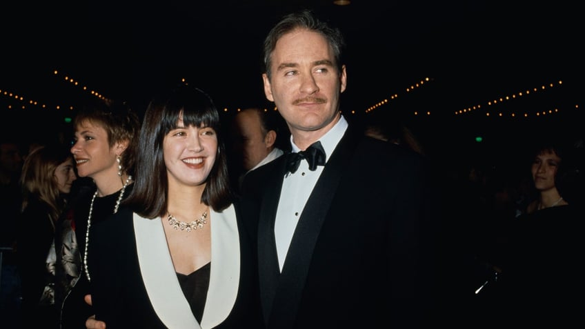 Kevin Kline and Phoebe Cates attend an event