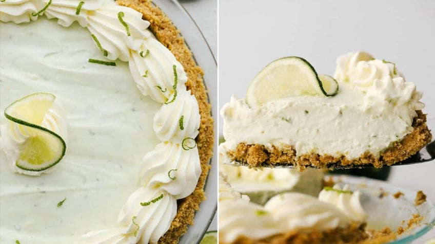 key lime pie with creamy tart filling is a no bake delight try the recipe