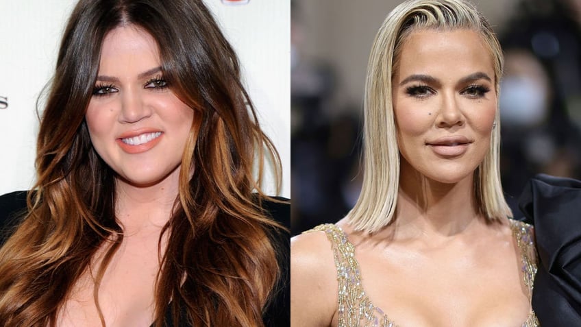 Khloe Kardashian several years ago compared to a more recent photo