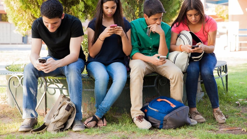 Teens on phones