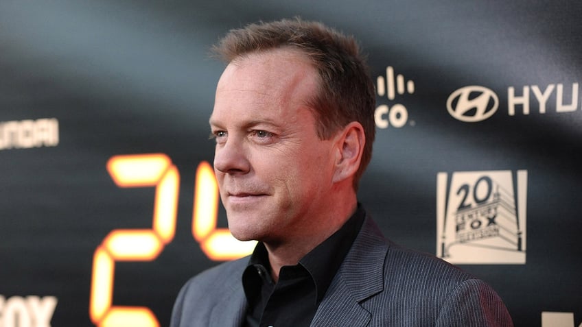 Close up profile photo of Kiefer Sutherland