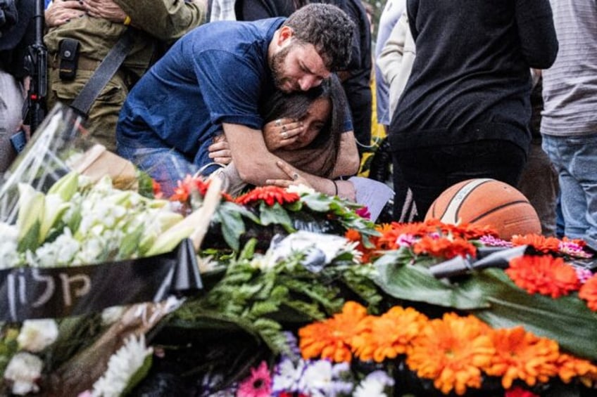 The funeral of Alon Shamriz, one of three Israeli hostages mistakenly killed by soldiers in the Gaza Strip