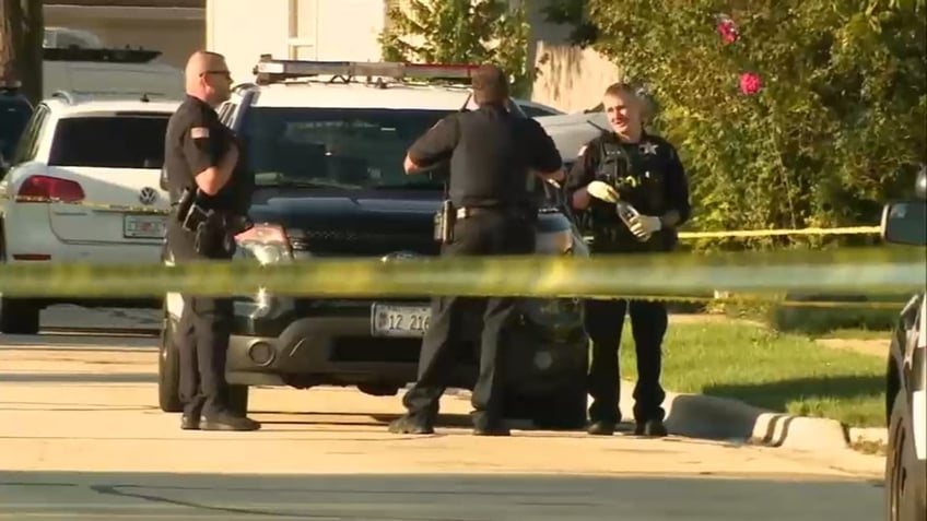 killer at large after adult couple 2 children and 3 dogs found shot to death in illinois home