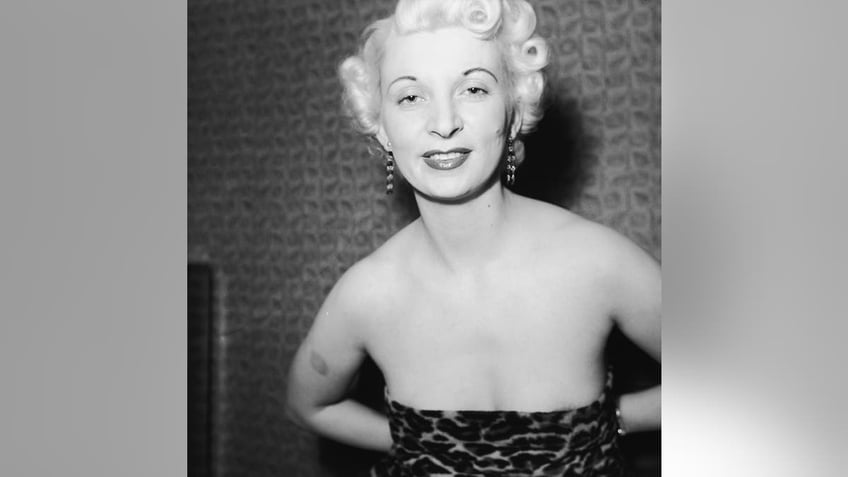 A close-up of Ruth Ellis posing for the camera.