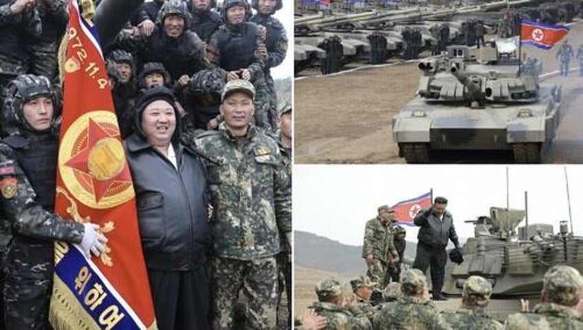 kim jong un drives tank in live fire preparations for war drill