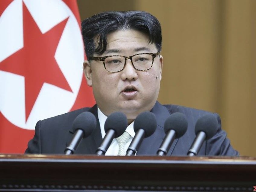 In this photo provided by the North Korean government, North Korean leader Kim Jong Un speaks at the Supreme People’s Assembly in Pyongyang, North Korea Monday, Jan. 15, 2024. Independent journalists were not given access to cover the event depicted in this image distributed by the North Korean government. The …