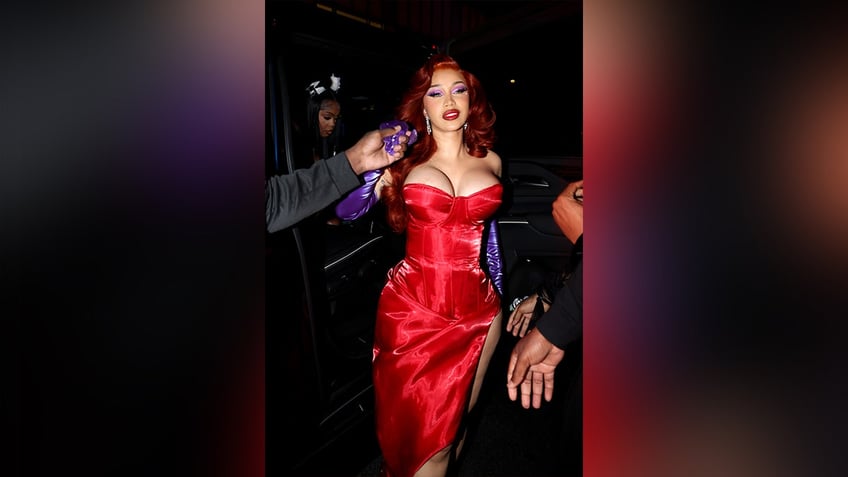 Cardi B channeled her inner Jessica Rabbit for Halloween.