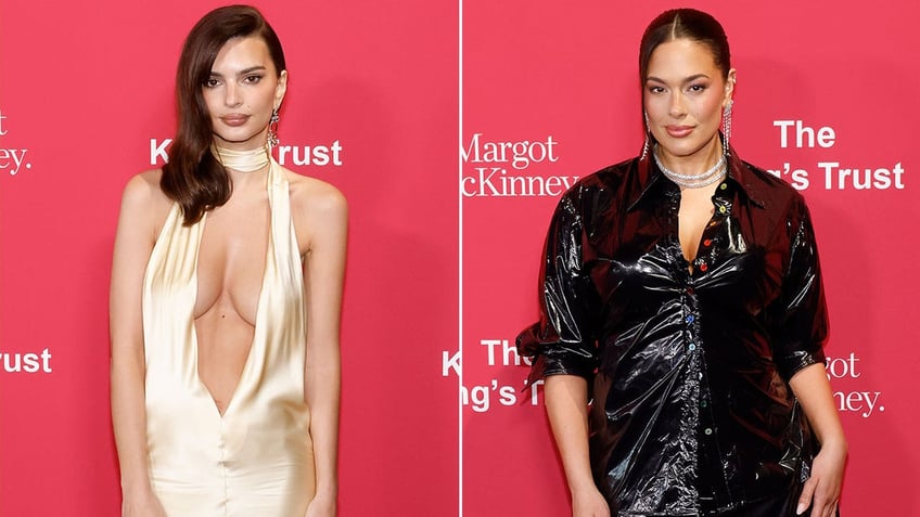 Emily Ratajkowski split with photo of Ashley Graham