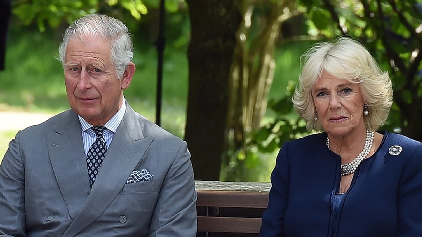 King Charles and Camilla sitting near each other