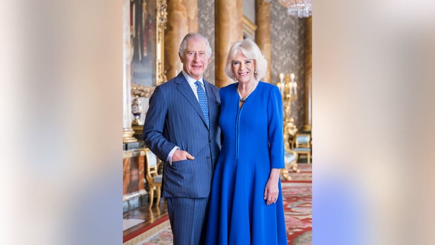 King Charles Queen Consort Camilla in royal portrait