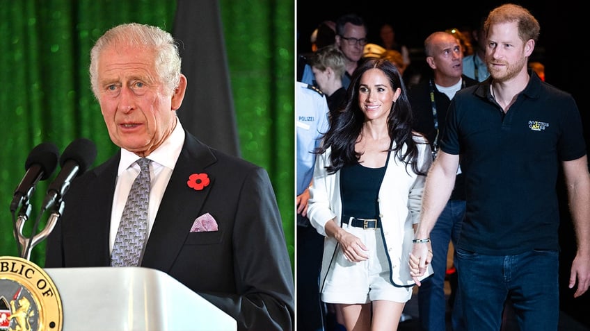 king charles stripped prince harry meghan markles security as revenge for leaving royal family report