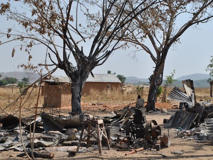 The rubble of a burned community attacked by Fulani jihadists in Nigeria