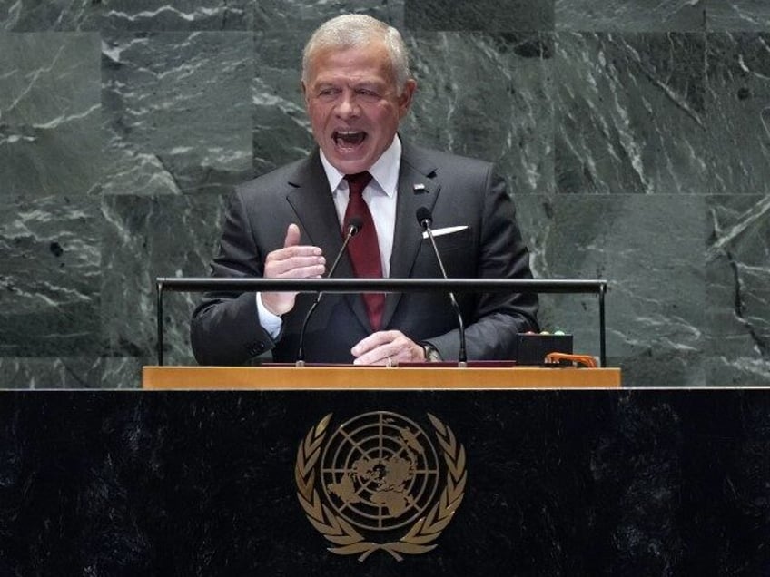 King Abdullah II ibn Al Hussein of Jordan addresses the 79th session of the United Nations