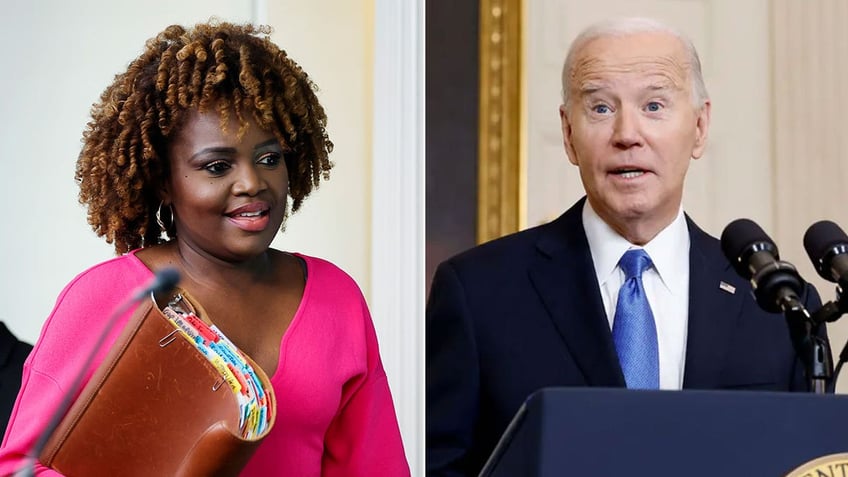 WH Press secretary Karine Jean-Pierre and President Joe Biden