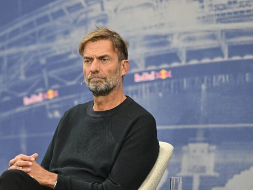 Jurgen Klopp, Red Bull's new global head of soccer, gives a press conference in Salzburg o