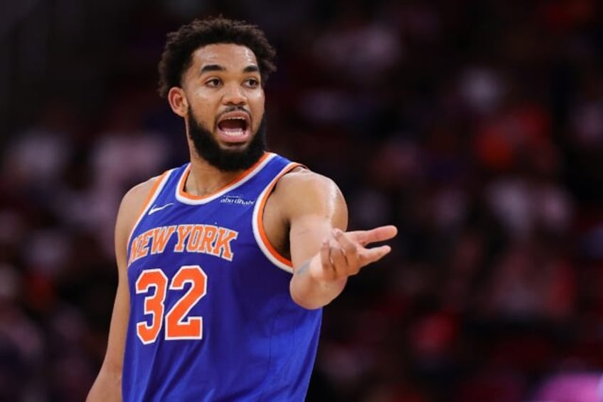 New York's Karl-Anthony Towns delivered the game-clinching three-pointer in the Knicks' 11