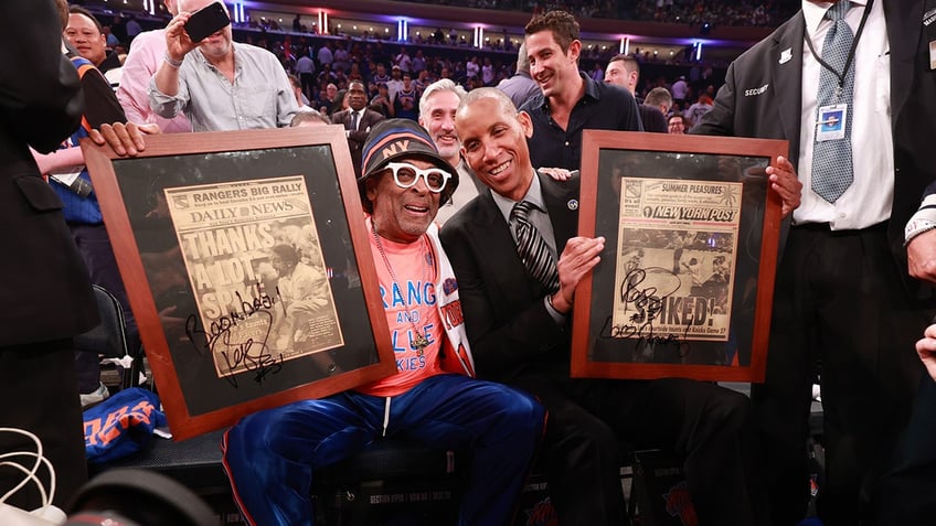 Reggie Miller and Spike Lee