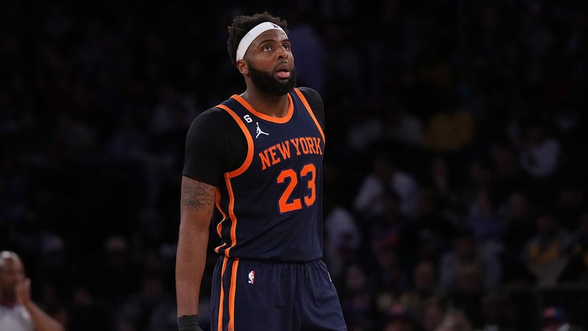 Mitchell Robinson on the basketball court during a game