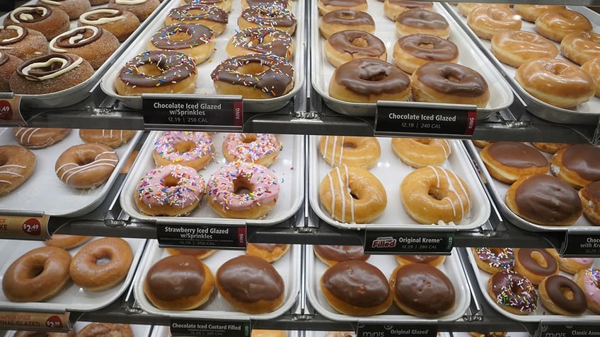 Krispy Kreme doughnut display