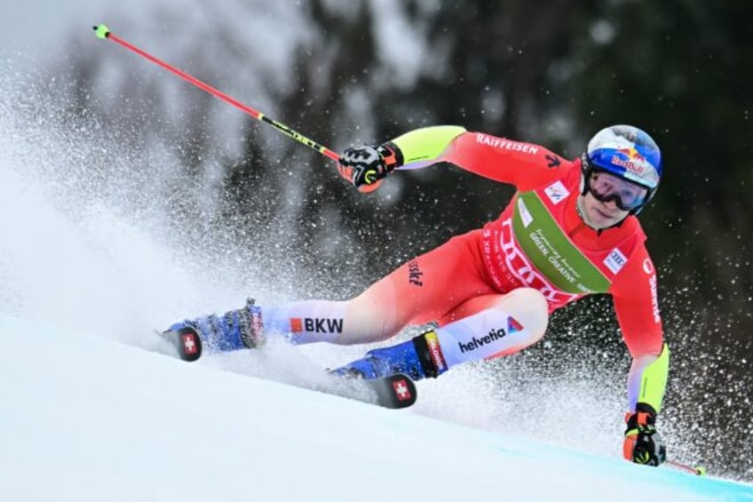 Marco Odermatt is lying second by 0.15s after Saturday first giant slalom run