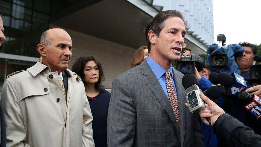 LA DA candidate Nathan Hochman speaks to reporters