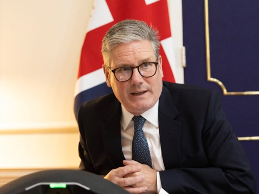 27/08/2024. London, United Kingdom. Prime Minister Keir Starmer speaks on the phone with B