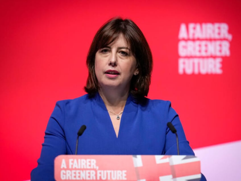 LIVERPOOL, ENGLAND - SEPTEMBER 27: Labour's Shadow culture secretary Lucy Powell deli