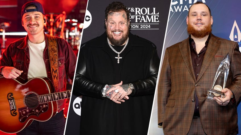 Morgan Wallen, Jelly Roll and Luke Combs split