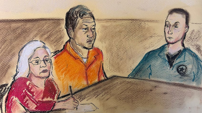 Court sketch of Jose Ibarra.