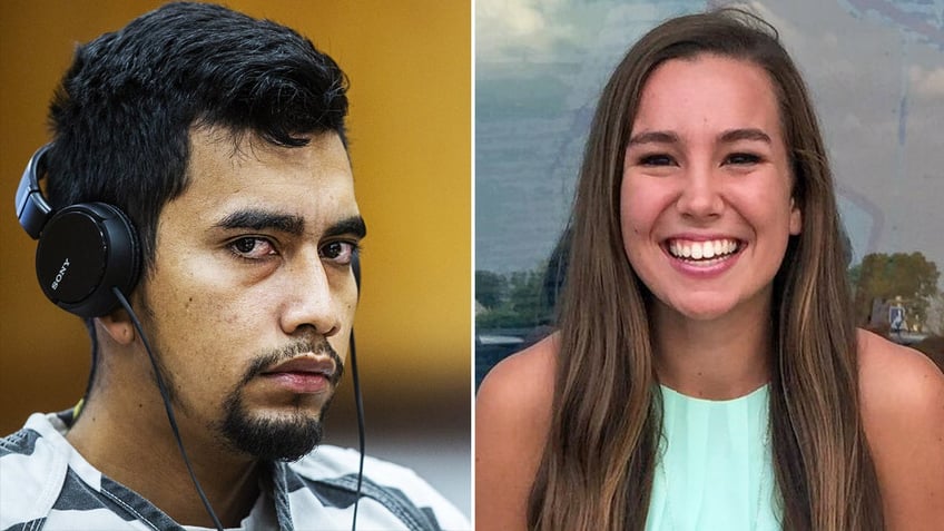 A split image of Cristhian Bahena Rivera and Mollie Tibbetts