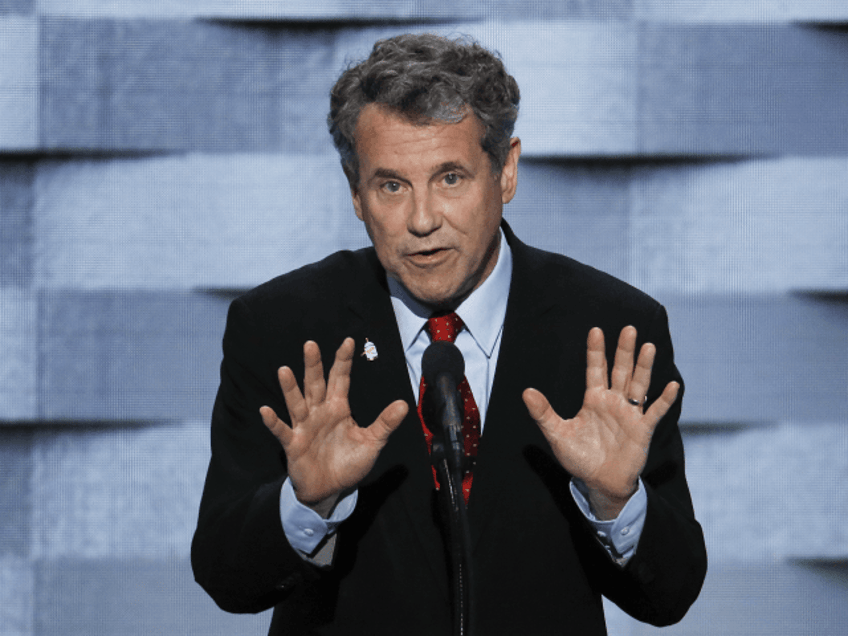 Sen. Sherrod Brown, D-Ohio speaks during the final day of the Democratic National Convention in Philadelphia , Thursday, July 28, 2016. (AP Photo/J. Scott Applewhite)