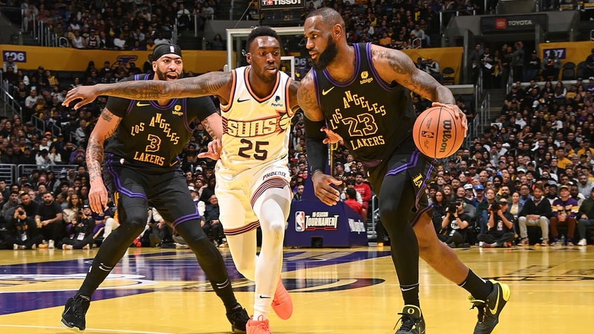 lakers black alternate uniforms nixed for in season tournament game due to potential clash with court report