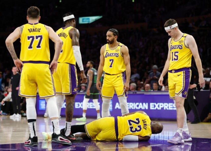Down and out: the Los Angeles Lakers are set for a roster rebuild after their disappointin