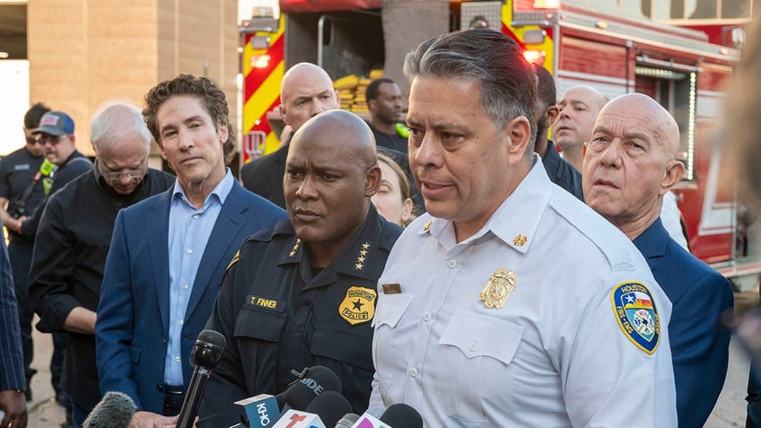 Joel Olsteen looks on after megachurch shooting