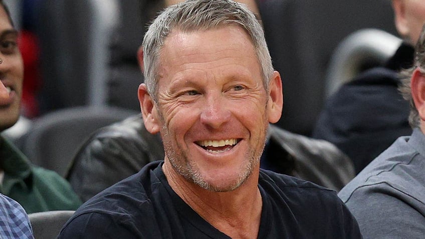 Lance Armstrong smiles