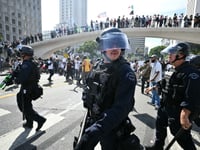 LAPD Orders Protesters to Disperse as Chaos Unfolds