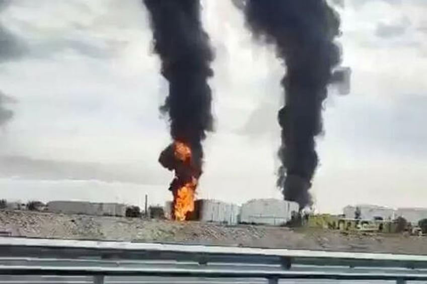 largest crude transhipment hub in crimea on fire after ukraine drone attack