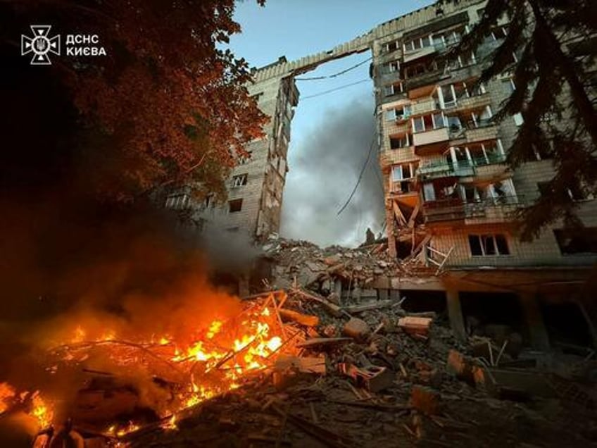 largest russian strikes in months hit ukrainian capital killing 15 wounding over 100