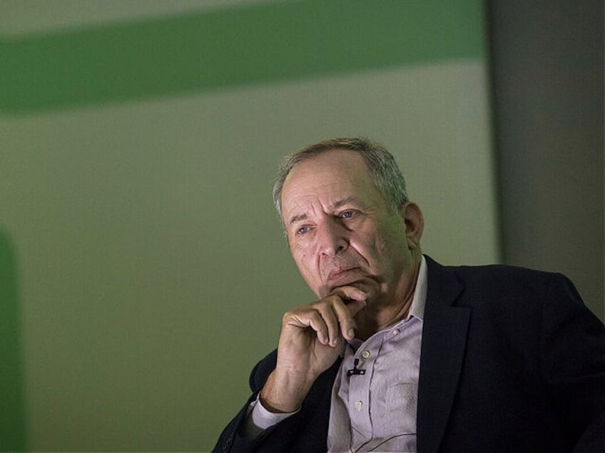 Larry Summers, former U.S. Treasury secretary, listens during the New Work Summit in Half Moon Bay, California, U.S., on Tuesday, Feb. 26, 2019. The event gathers powerful leaders to assess the opportunities and risks that are now emerging as artificial intelligence accelerates its transformation across industries. Photographer: David Paul Morris/Bloomberg …